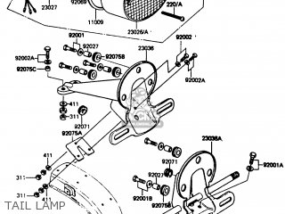 TAIL LAMP - KH100G8 1987 USA