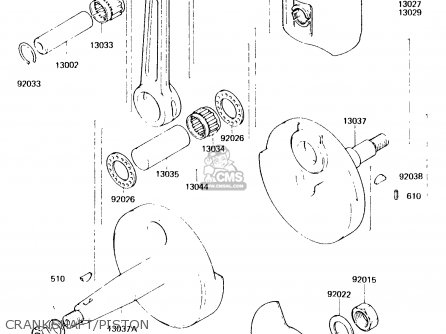 CRANKSHAFT/PISTON - KH125K1 1982 USA