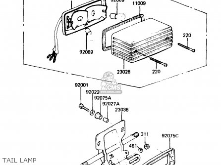 TAIL LAMP - KH125K1 1982 USA