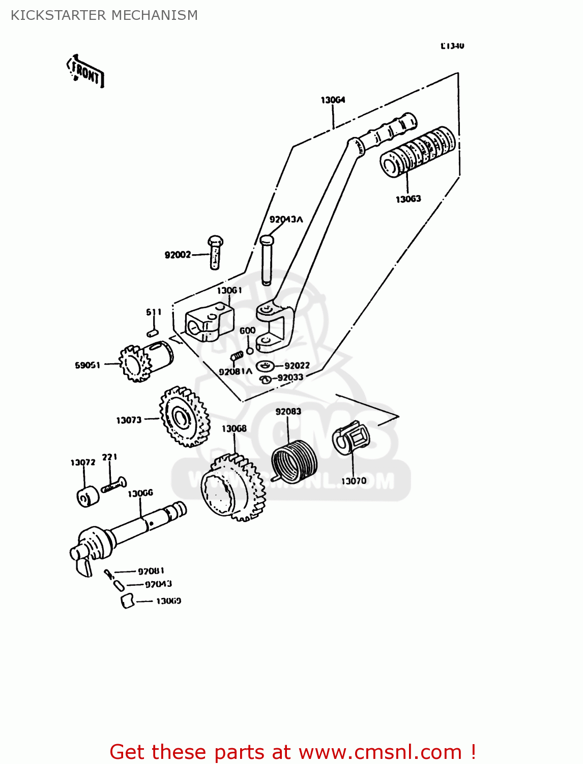 KICKSTARTER MECHANISM KH125K10 1997 UNITED KINGDOM