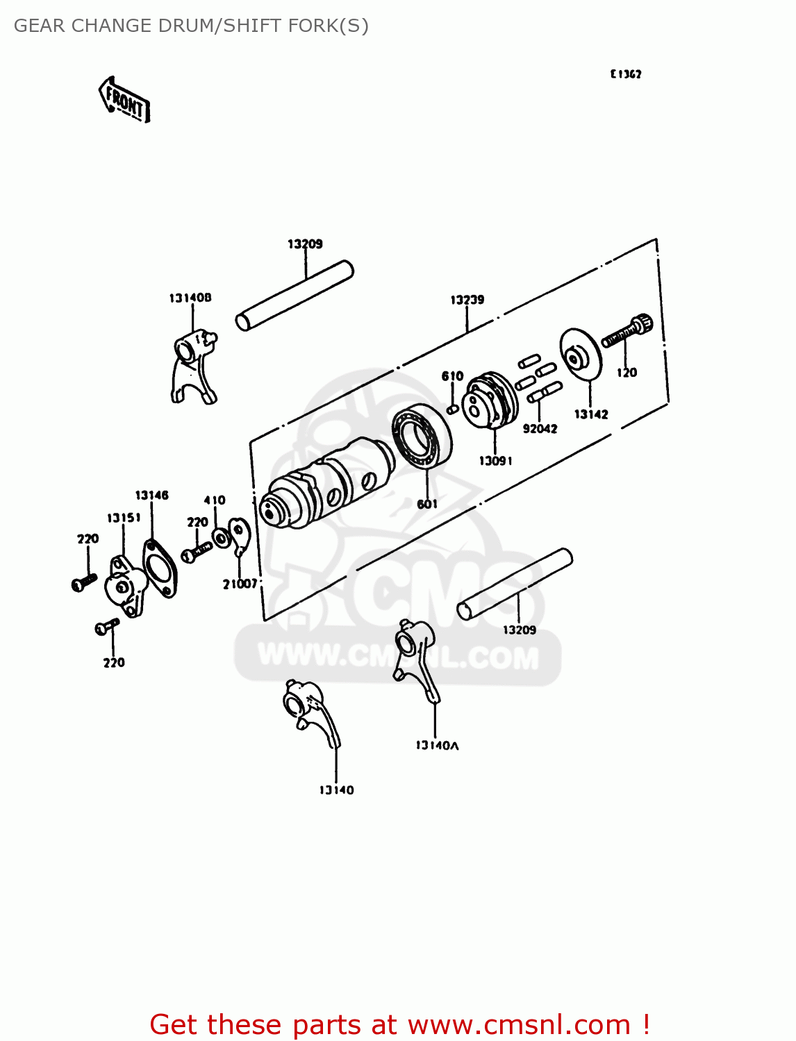 GEAR CHANGE DRUM/SHIFT FORK(S) KH125K10 1997 UNITED KINGDOM