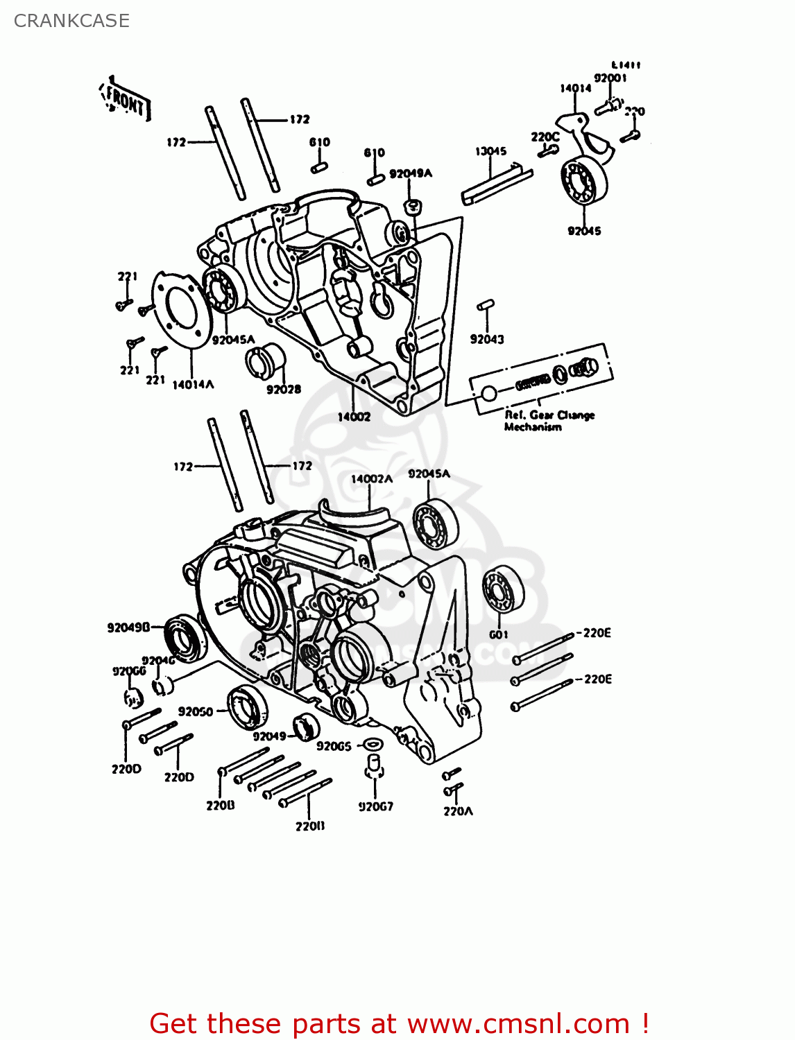 CRANKCASE KH125K10 1997 UNITED KINGDOM