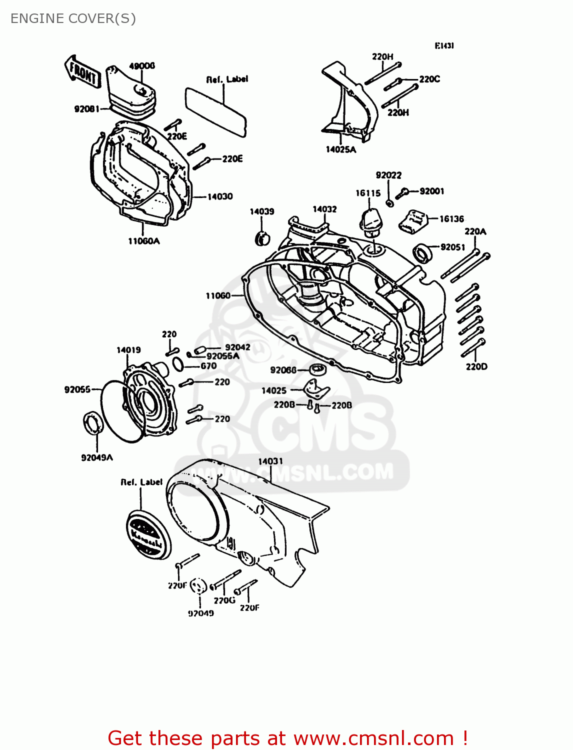 ENGINE COVER(S) KH125K10 1997 UNITED KINGDOM