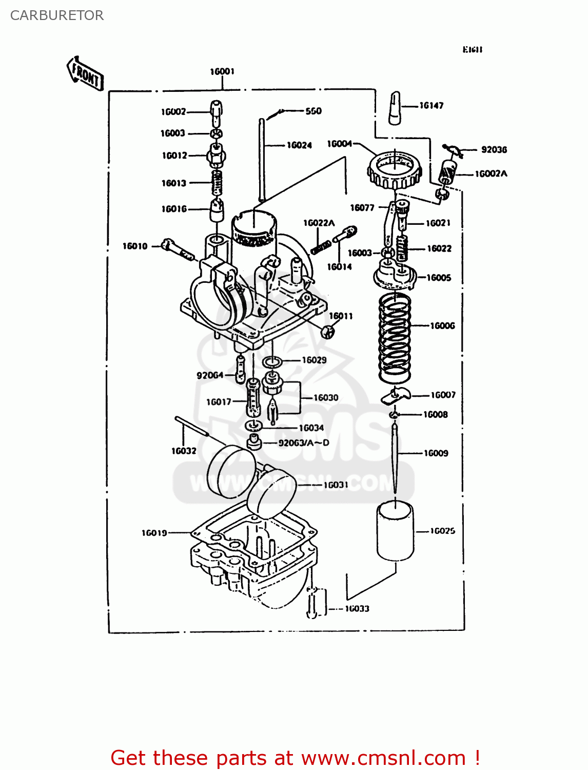 CARBURETOR KH125K10 1997 UNITED KINGDOM
