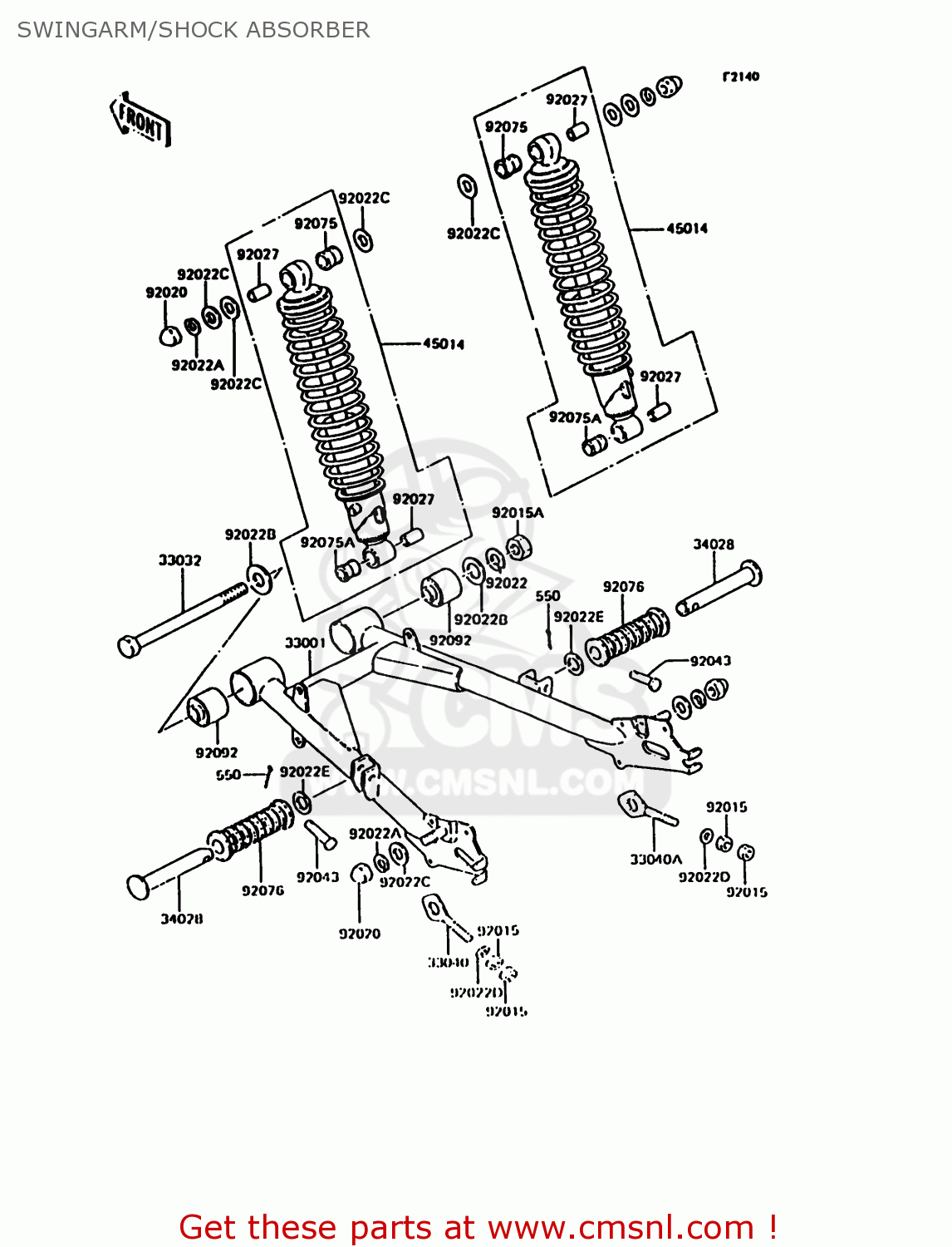 SWINGARM/SHOCK ABSORBER KH125K10 1997 UNITED KINGDOM