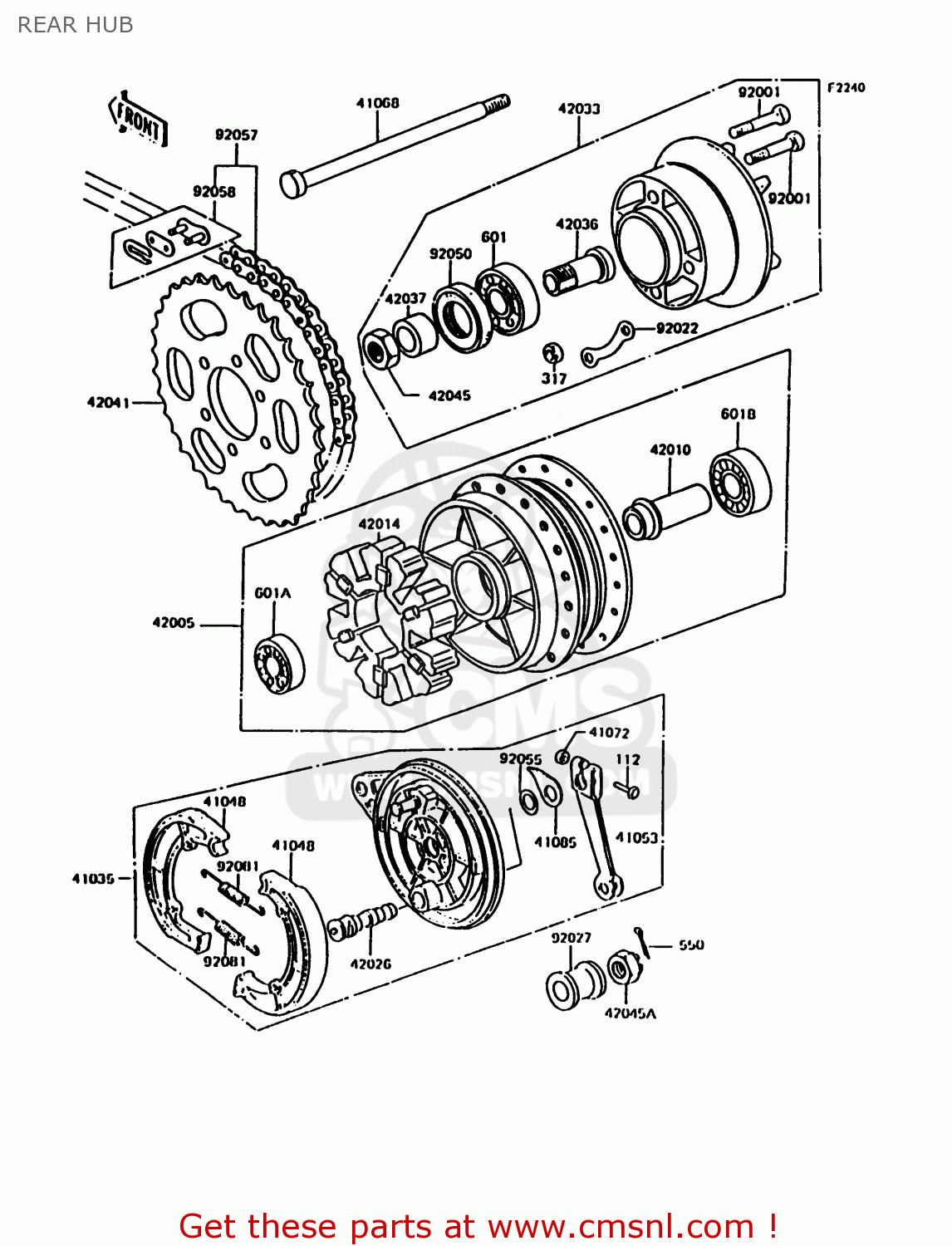 REAR HUB KH125K10 1997 UNITED KINGDOM