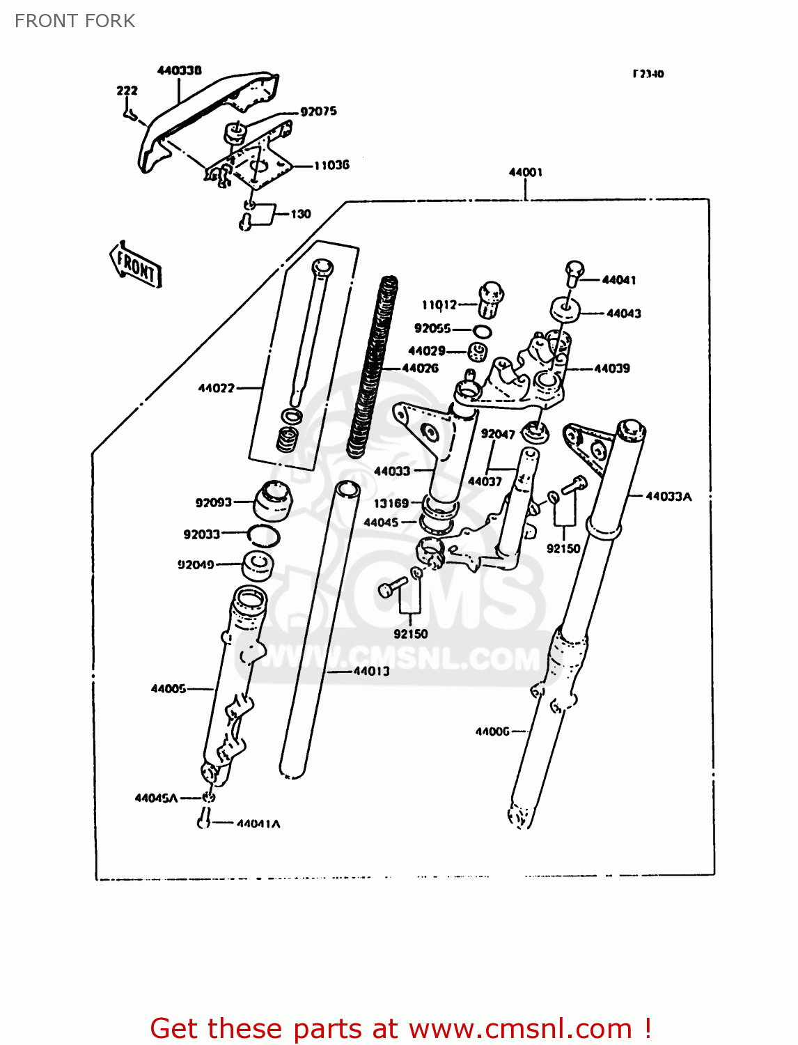 FRONT FORK KH125K10 1997 UNITED KINGDOM