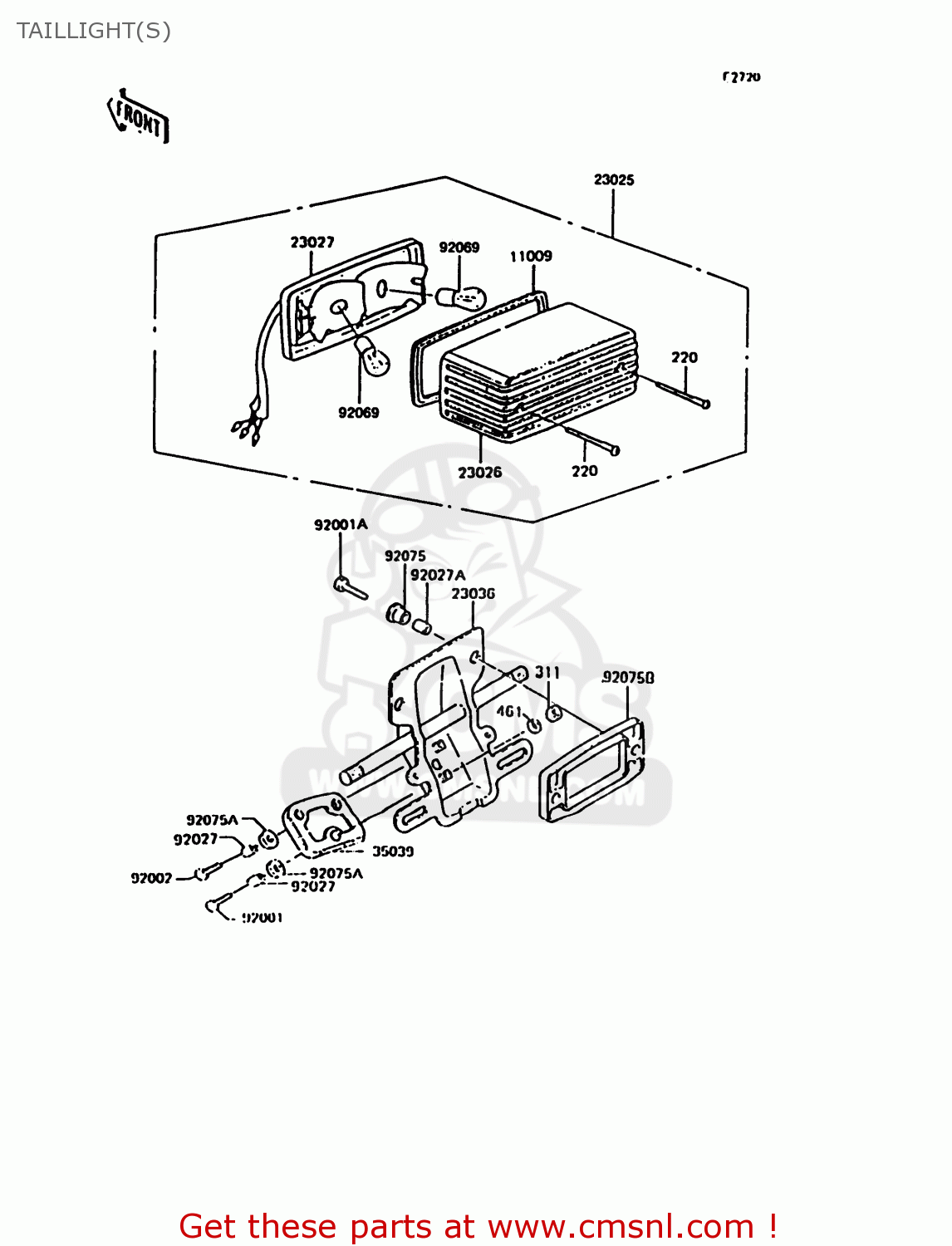 TAILLIGHT(S) KH125K10 1997 UNITED KINGDOM