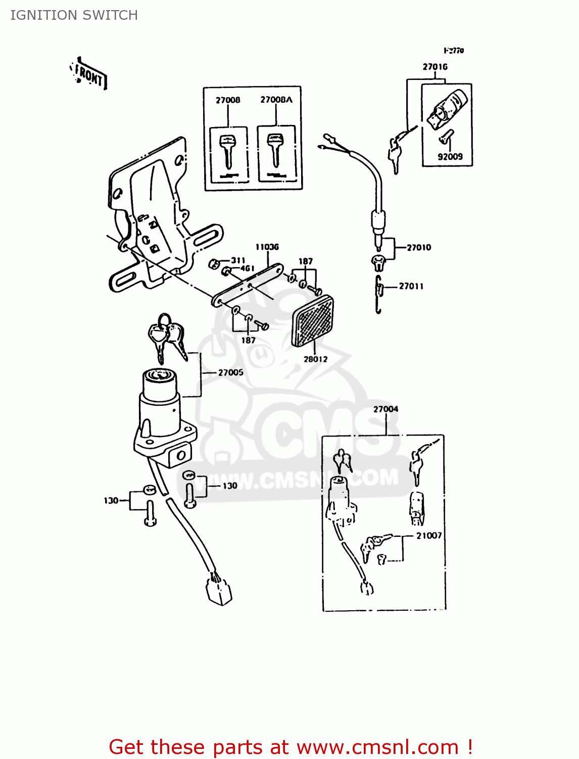 IGNITION SWITCH KH125K10 1997 UNITED KINGDOM