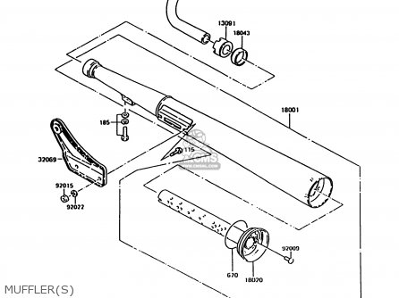 MUFFLER(S) - KH125K10 1997 UNITED KINGDOM