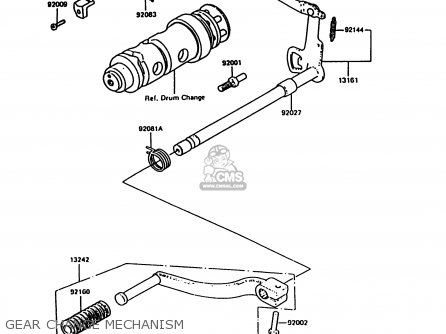 GEAR CHANGE MECHANISM - KH125K10 1997 UNITED KINGDOM