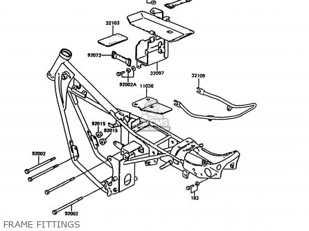 FRAME FITTINGS - KH125K10 1997 UNITED KINGDOM