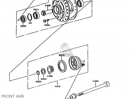 FRONT HUB - KH125K10 1997 UNITED KINGDOM