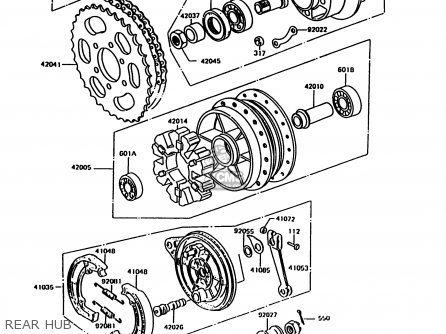 REAR HUB - KH125K10 1997 UNITED KINGDOM