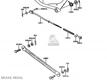 BRAKE PEDAL - KH125K10 1997 UNITED KINGDOM