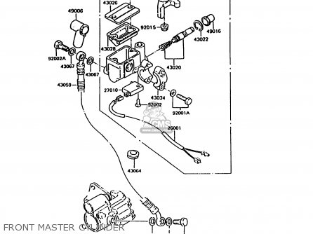 FRONT MASTER CYLINDER - KH125K10 1997 UNITED KINGDOM