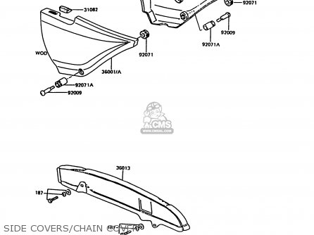 SIDE COVERS/CHAIN COVER - KH125K10 1997 UNITED KINGDOM