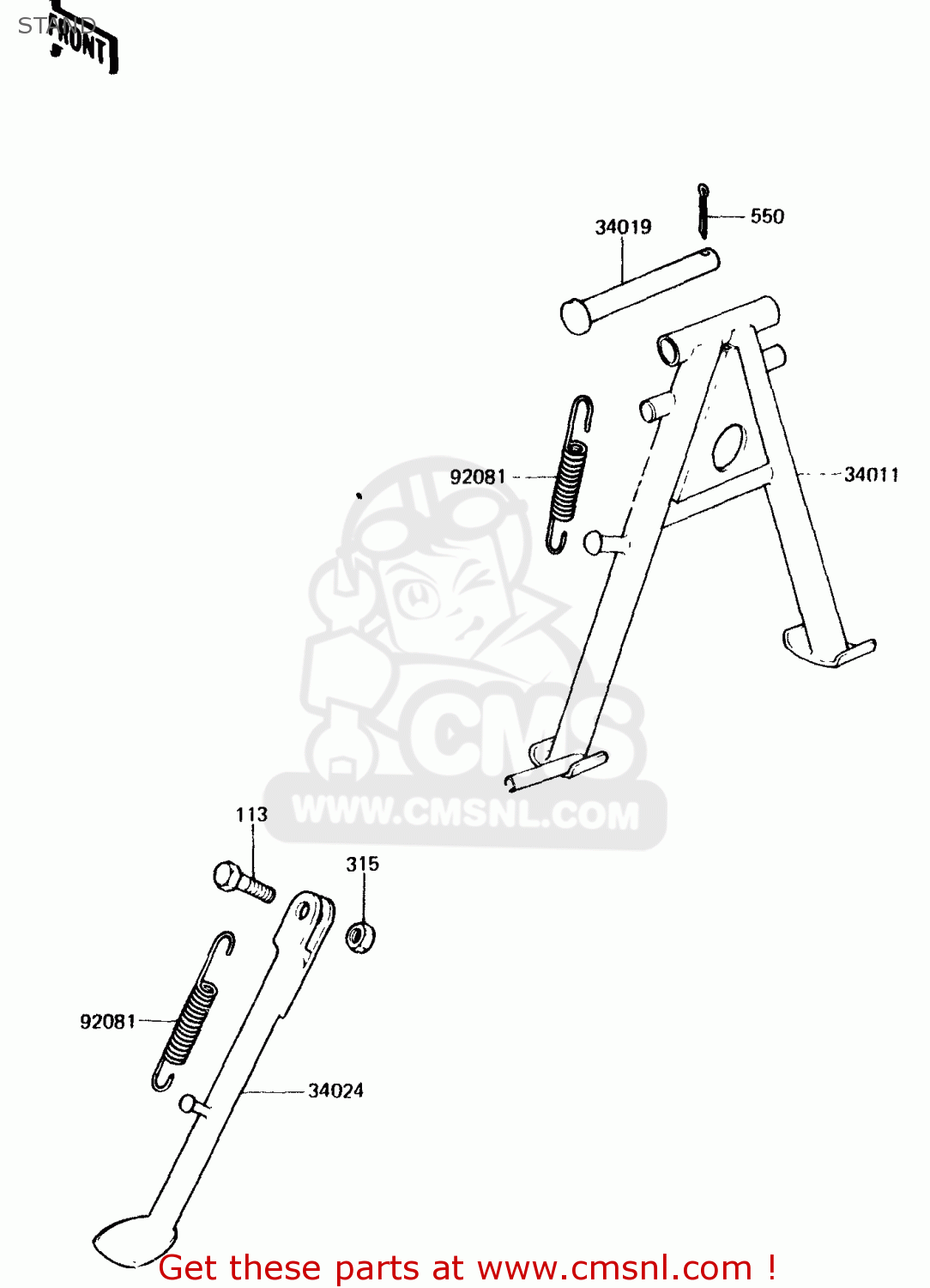 STAND KH125K2 1983 EUROPE UK SD