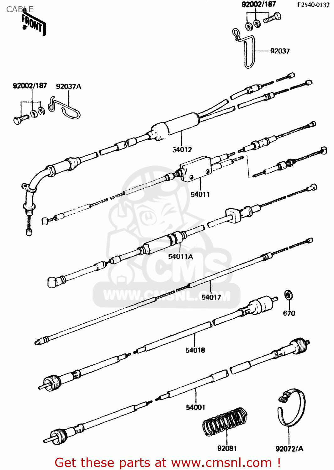 CABLE KH125K2 1983 EUROPE UK SD