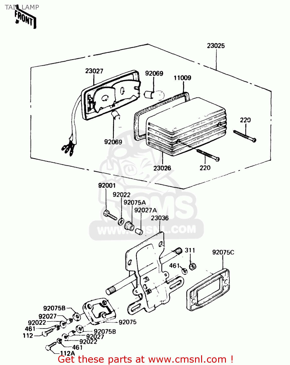 TAIL LAMP KH125K2 1983 EUROPE UK SD