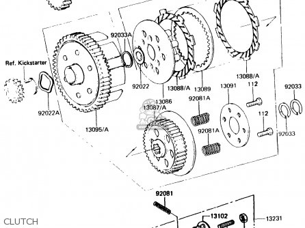 CLUTCH - KH125K2 1983 EUROPE UK SD