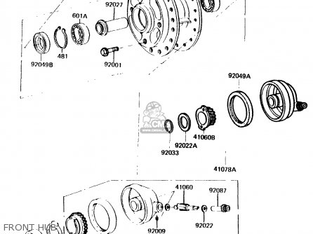 FRONT HUB - KH125K2 1983 EUROPE UK SD