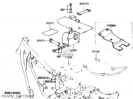 FRAME FITTING - KH125K2 1983 EUROPE UK SD