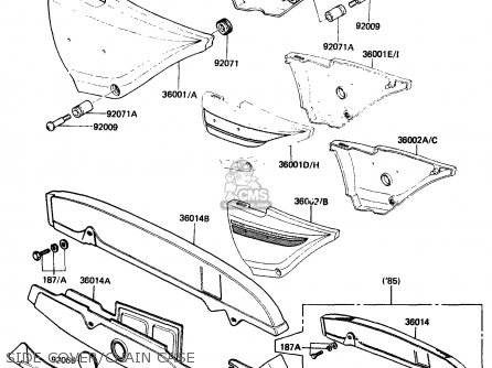 SIDE COVER/CHAIN CASE - KH125K2 1983 EUROPE UK SD