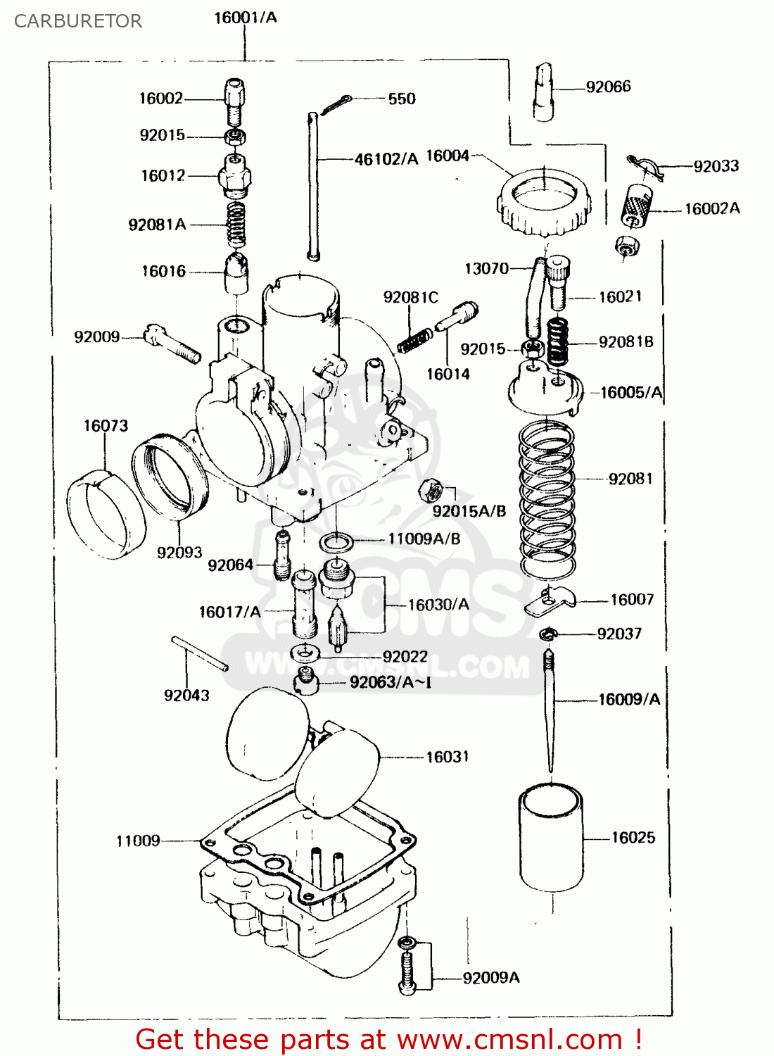 CARBURETOR KH125K3 1984 USA