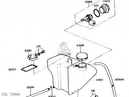 OIL TANK - KH125K3 1984 USA