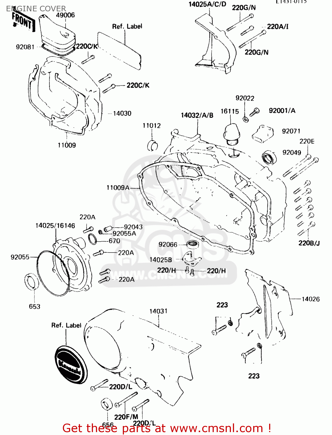 ENGINE COVER KH125K4 1985 USA