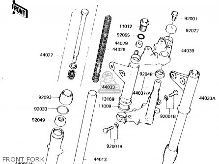 FRONT FORK - KH125K4 1985 USA