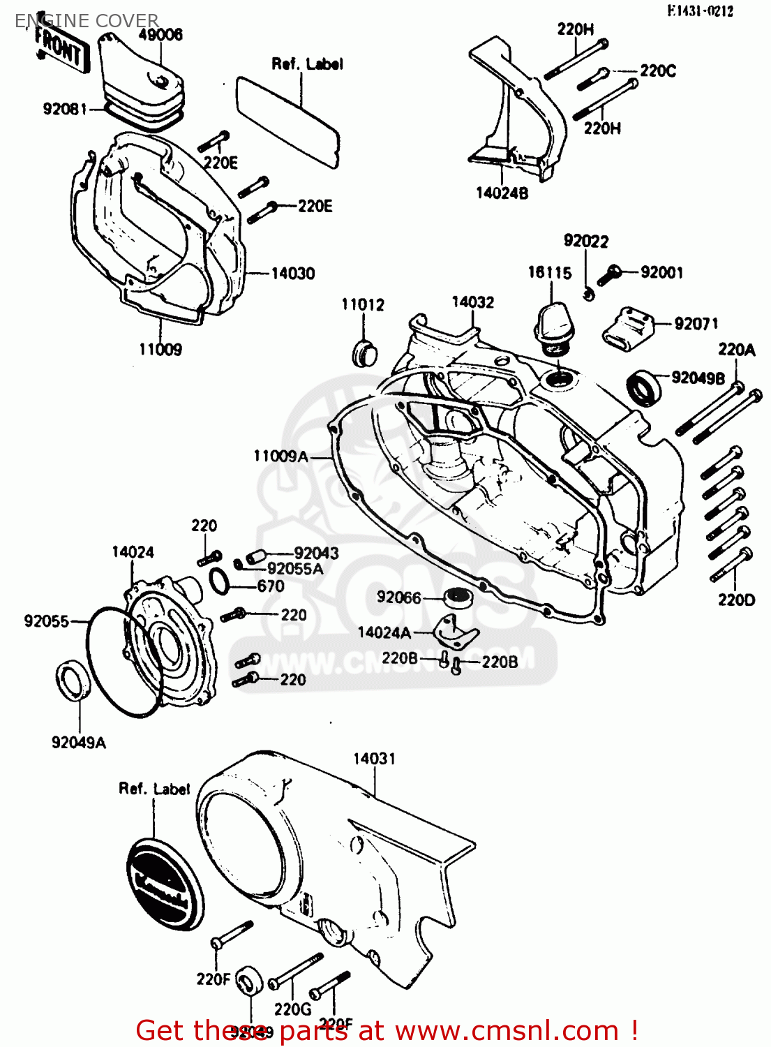 ENGINE COVER KH125K5 1987 USA