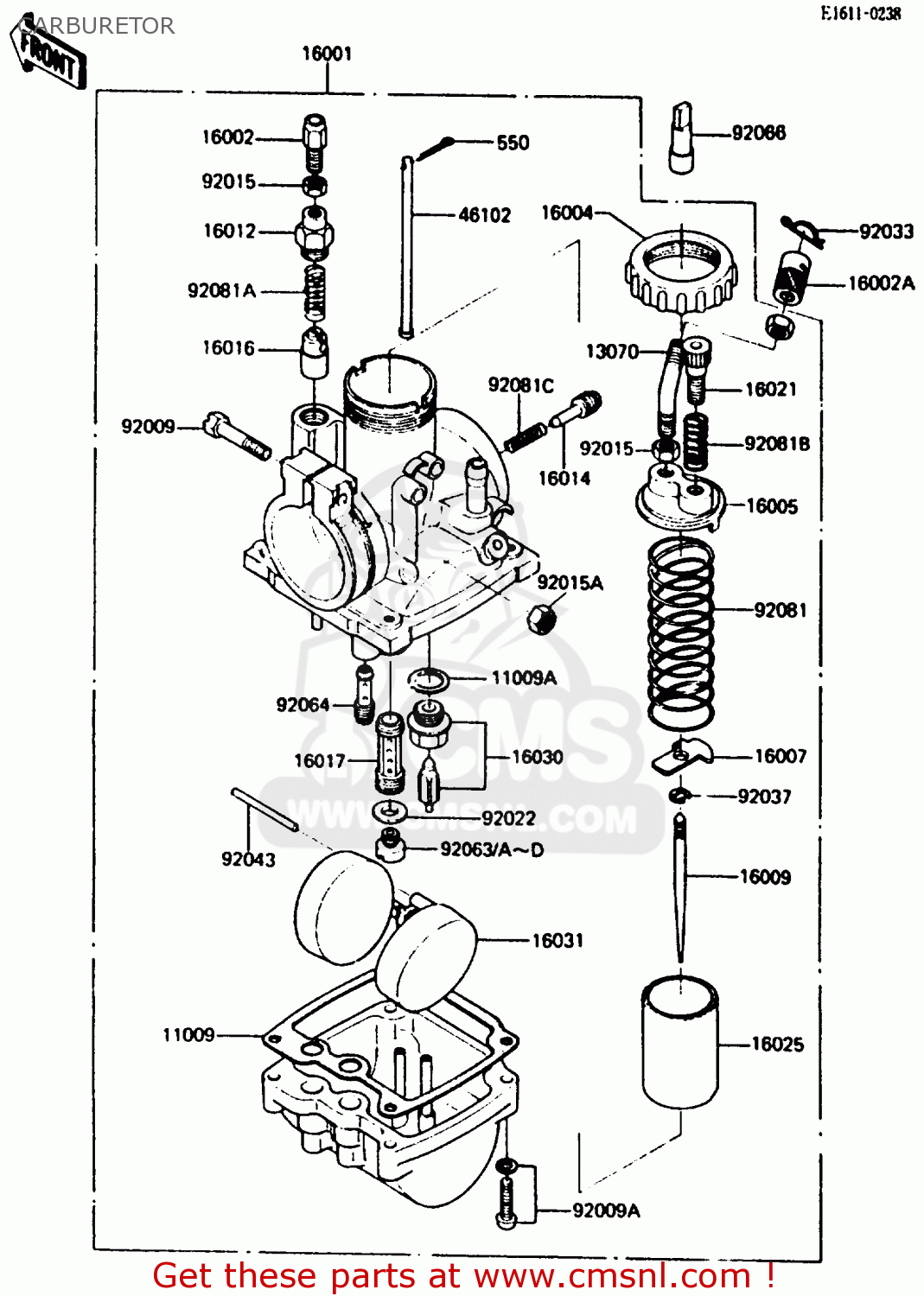 CARBURETOR KH125K5 1987 USA