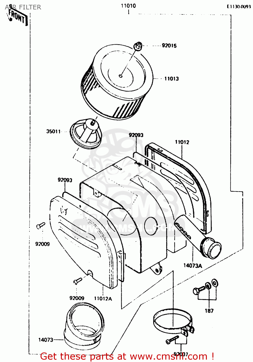AIR FILTER KH125K5 1987 USA