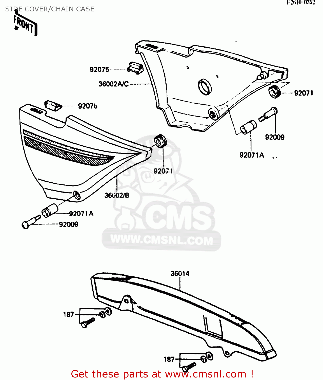 SIDE COVER/CHAIN CASE KH125K5 1987 USA