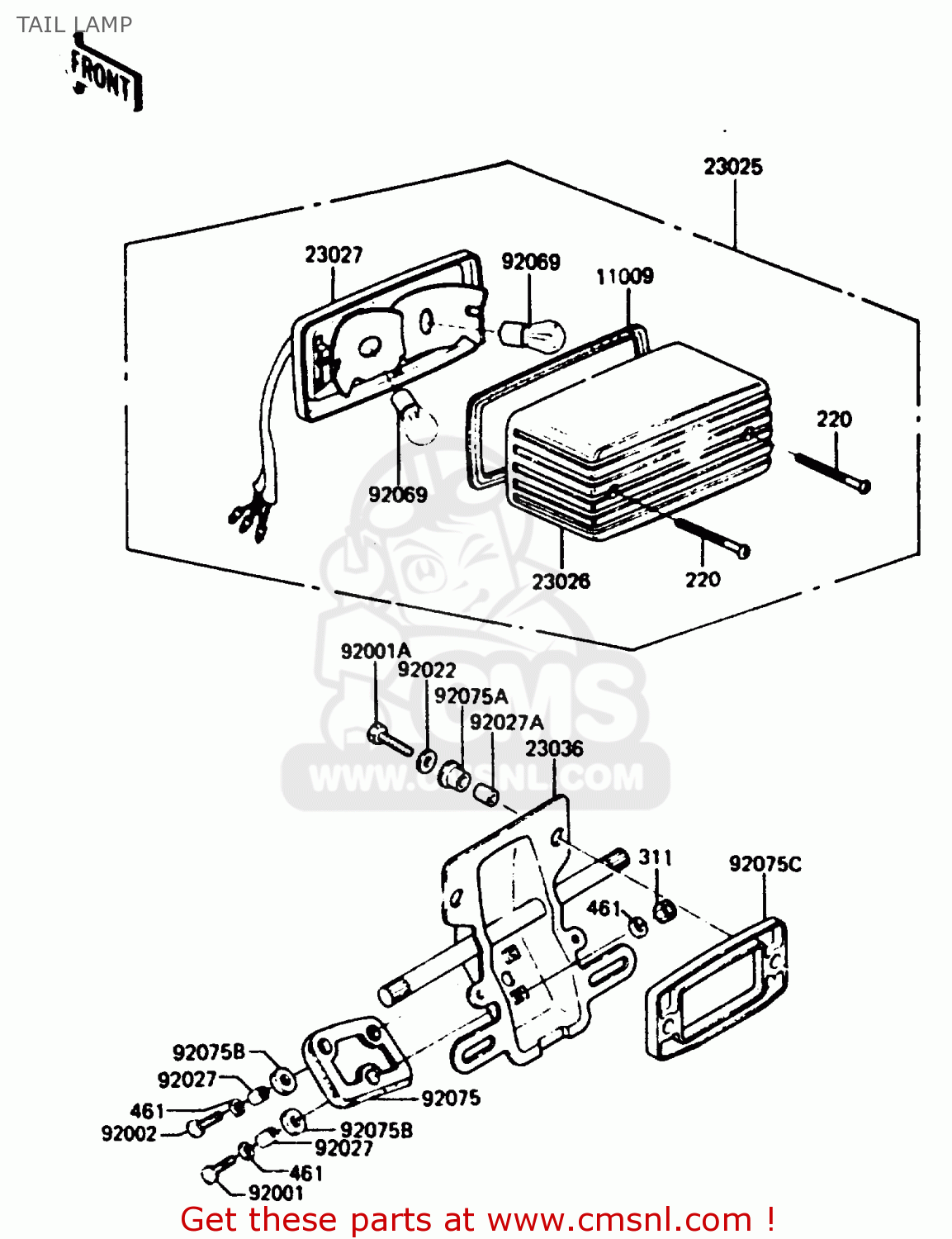 TAIL LAMP KH125K5 1987 USA