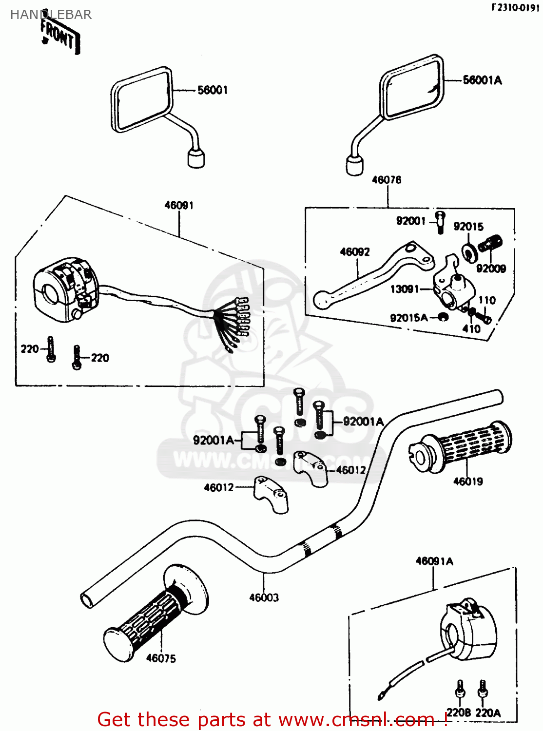 HANDLEBAR KH125K5 1987 USA