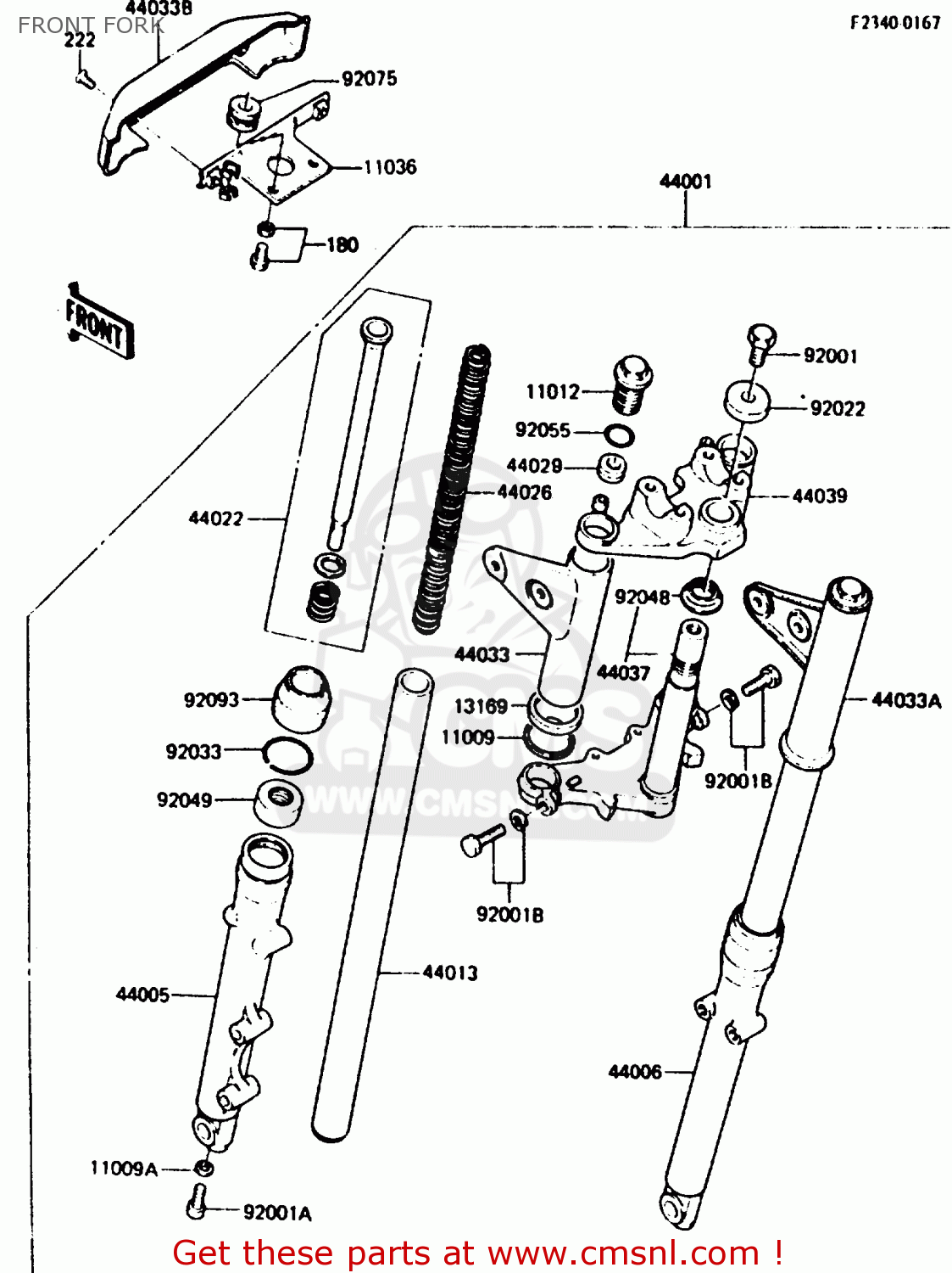 FRONT FORK KH125K5 1987 USA