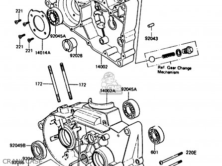CRANKCASE - KH125K5 1987 USA