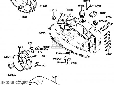 ENGINE COVER - KH125K5 1987 USA