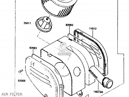 AIR FILTER - KH125K5 1987 USA