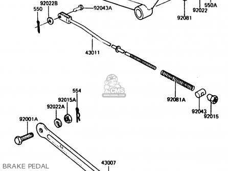 BRAKE PEDAL - KH125K5 1987 USA