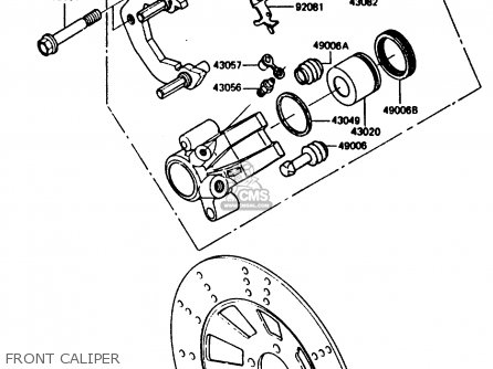 FRONT CALIPER - KH125K5 1987 USA