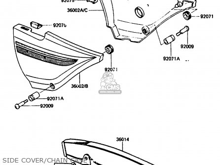 SIDE COVER/CHAIN CASE - KH125K5 1987 USA