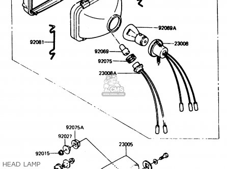 HEAD LAMP - KH125K5 1987 USA