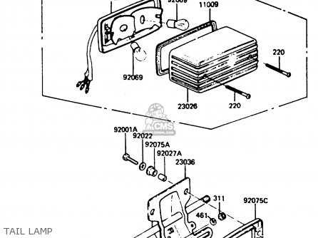 TAIL LAMP - KH125K5 1987 USA