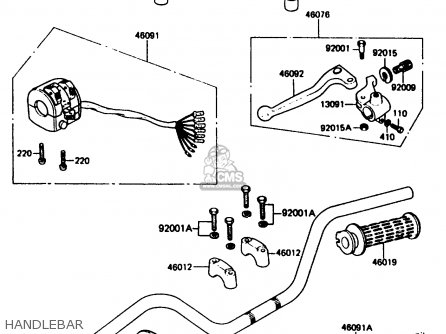 HANDLEBAR - KH125K5 1987 USA