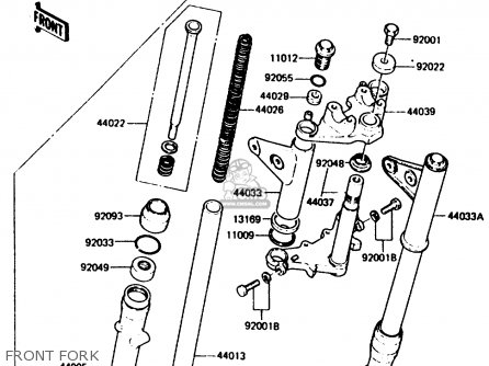 FRONT FORK - KH125K5 1987 USA