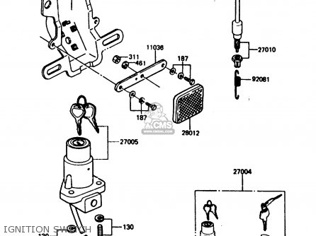 IGNITION SWITCH - KH125K5 1987 USA
